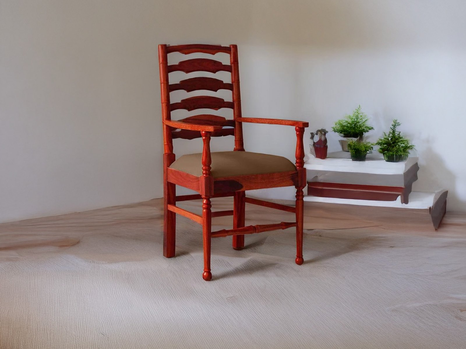 Pineview Wood Arm Chair In Honey Oak Finish