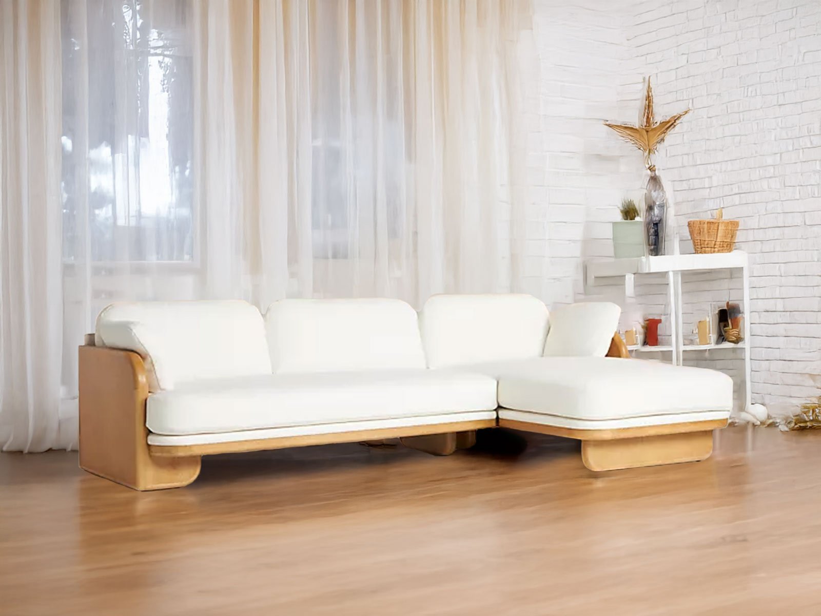 Pulse Sectional Sofa In Beige Color 