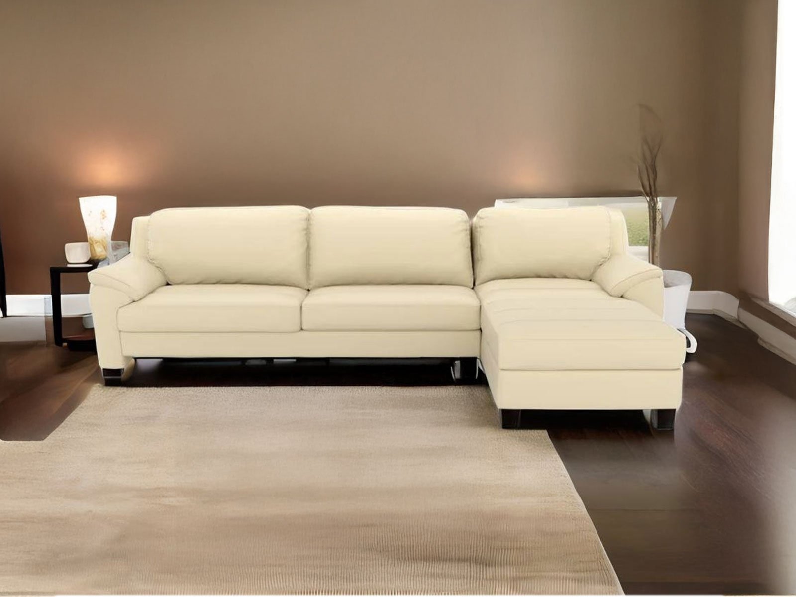 Astral Section Sofa In Cream Color