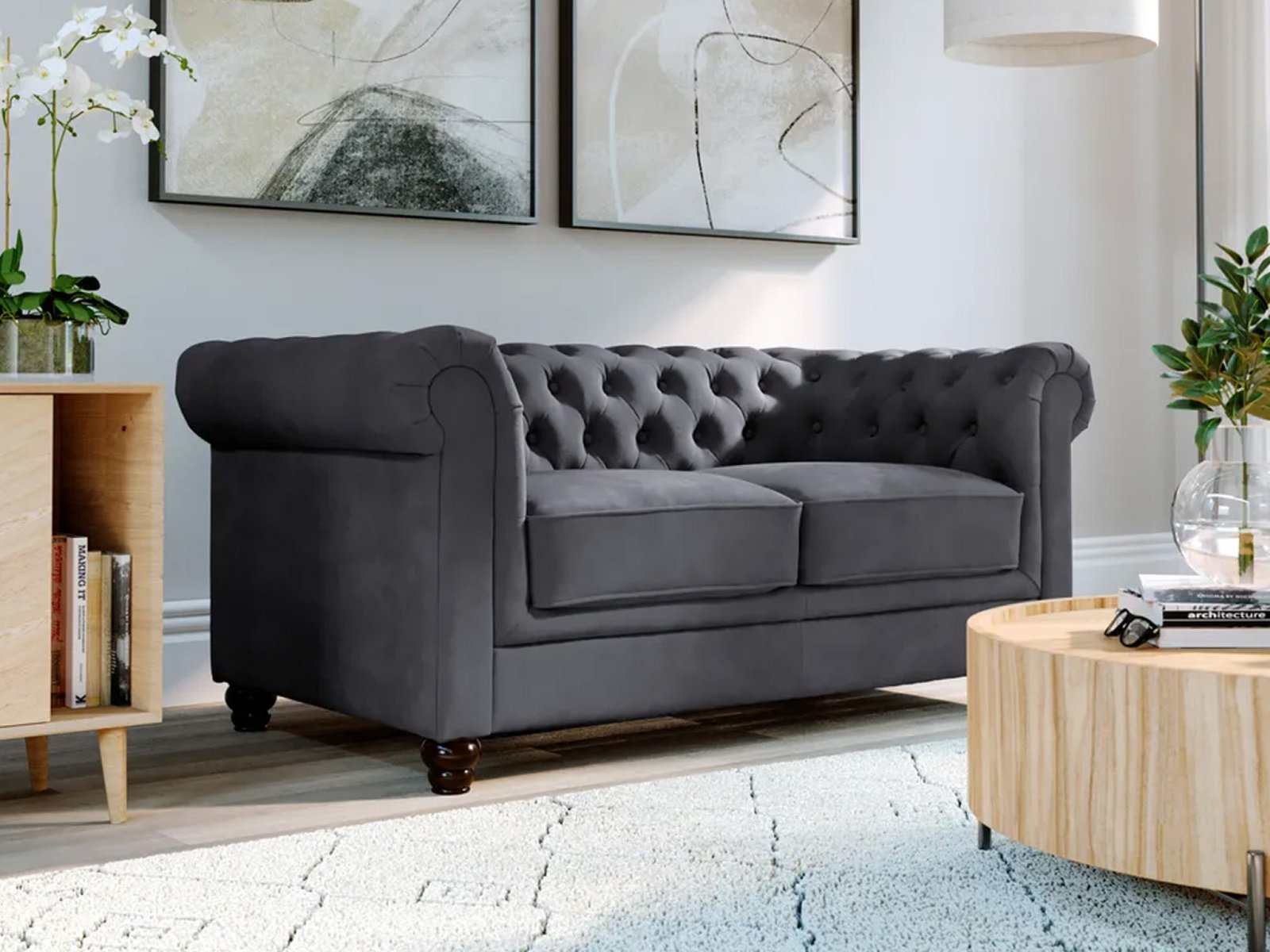 Jackson 2 Seater Sofa In Slate Grey  Color
