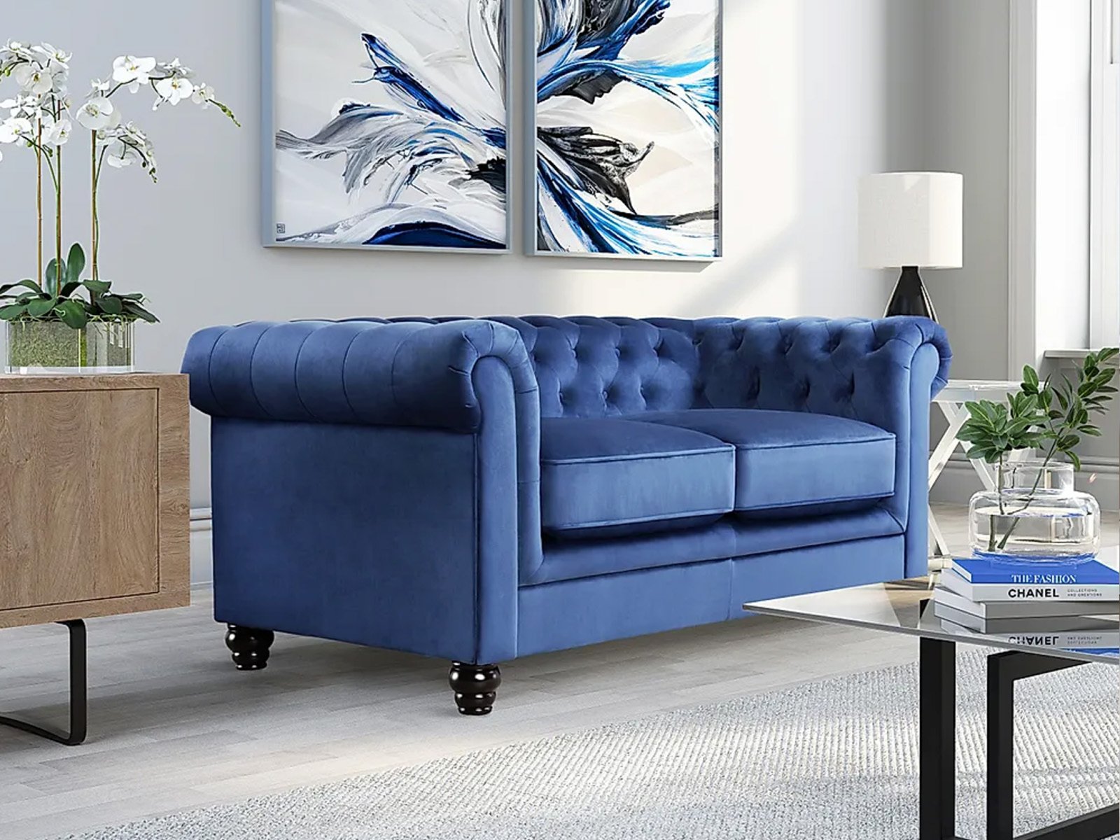 Jackson 2 Seater Sofa In Blue Color