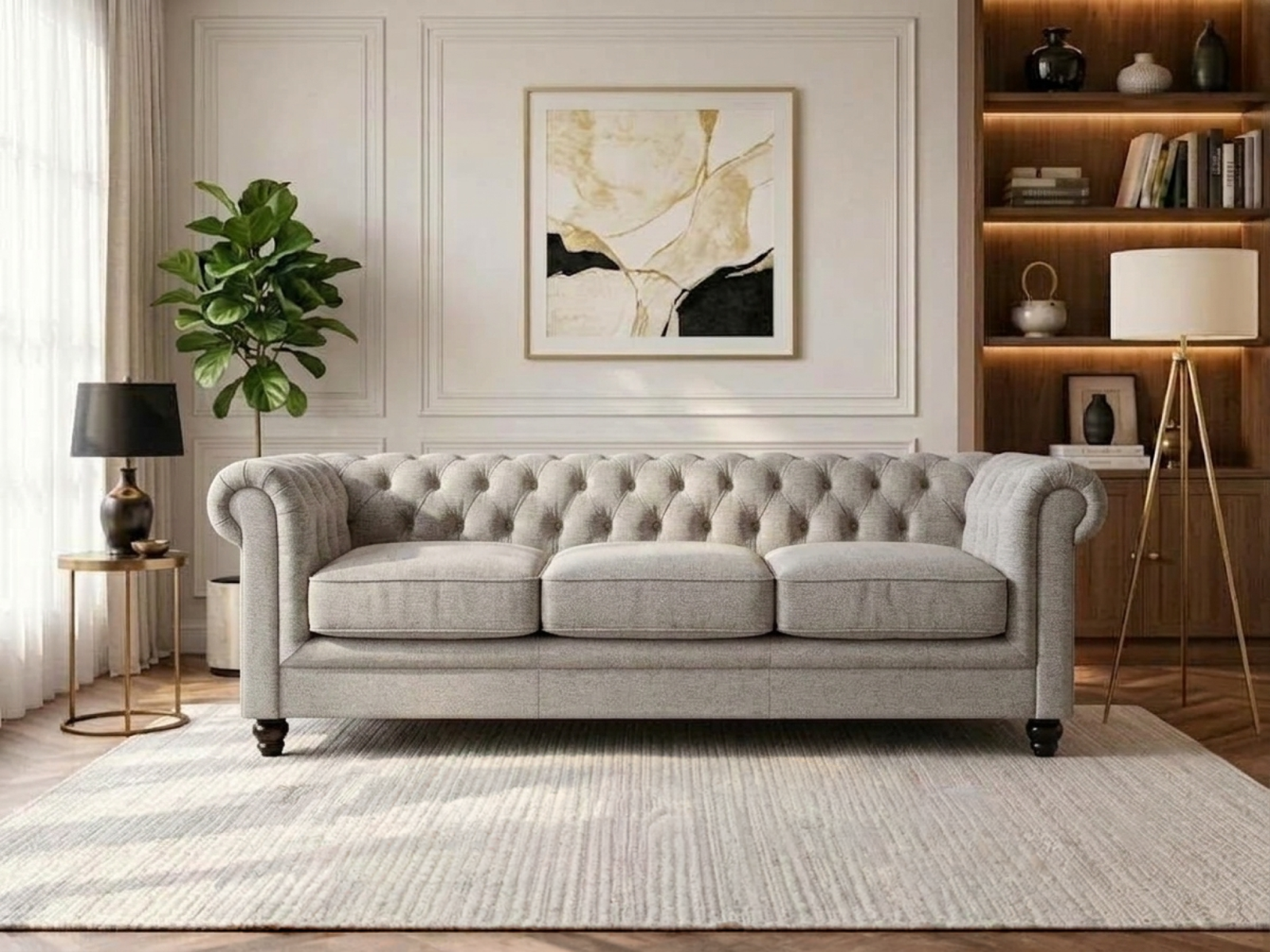 Jackson 3 Seater Sofa In Light Grey color