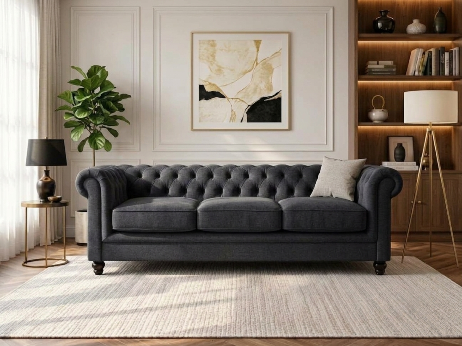 Jackson 3 Seater Sofa In Grey Color