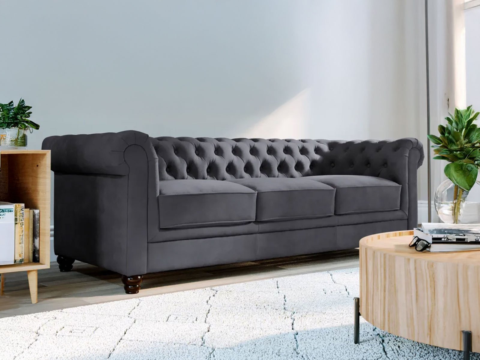 Jackson 3 Seater Sofa In Slate Grey  Color