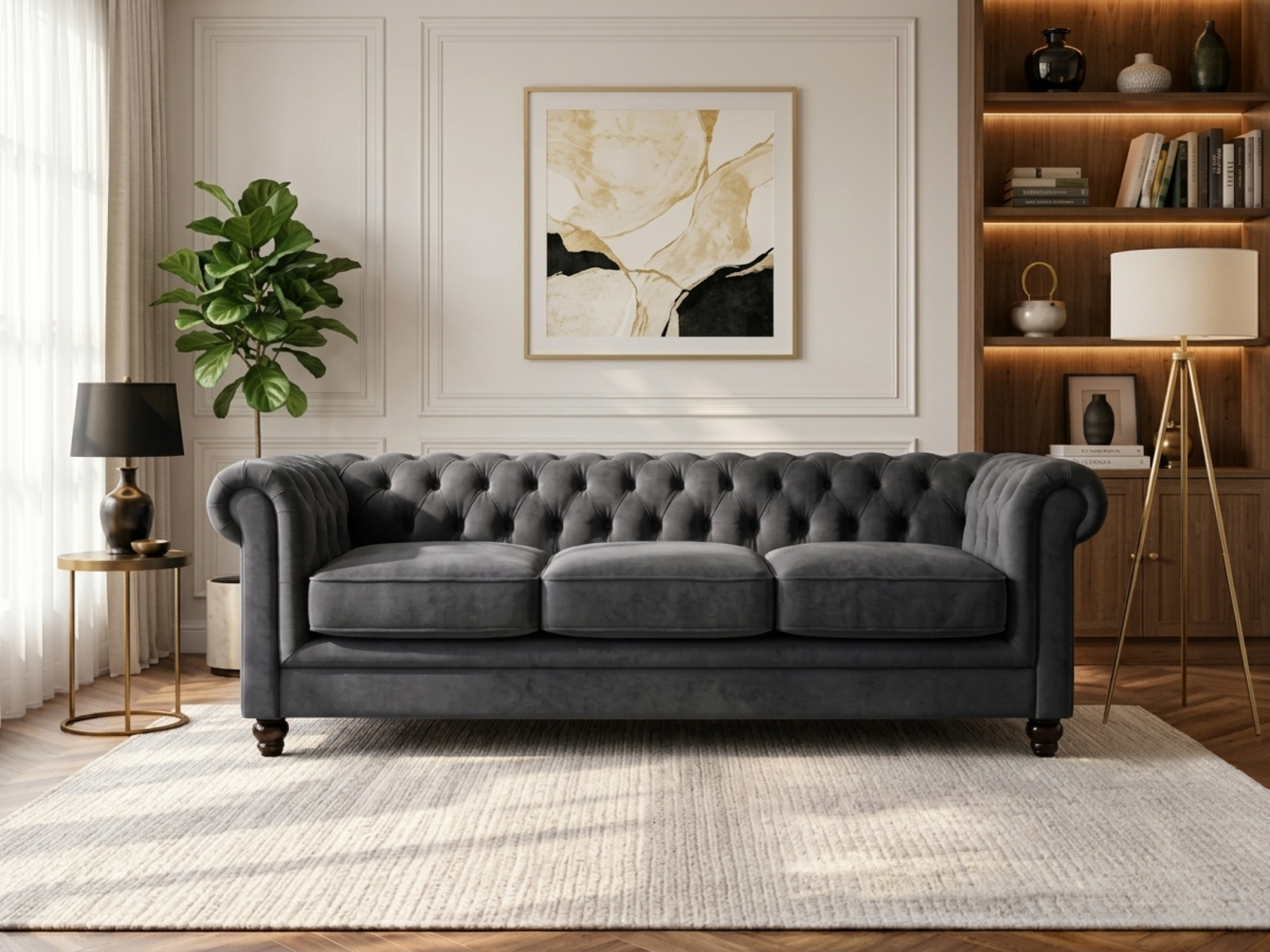 Jackson 3 Seater Sofa In Slate Grey  Color