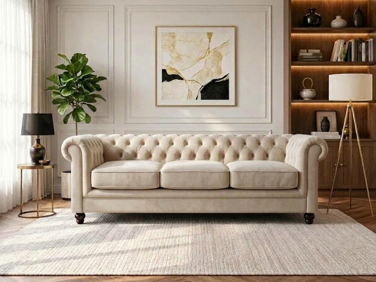 Jackson 3 Seater Sofa In Champagne Color