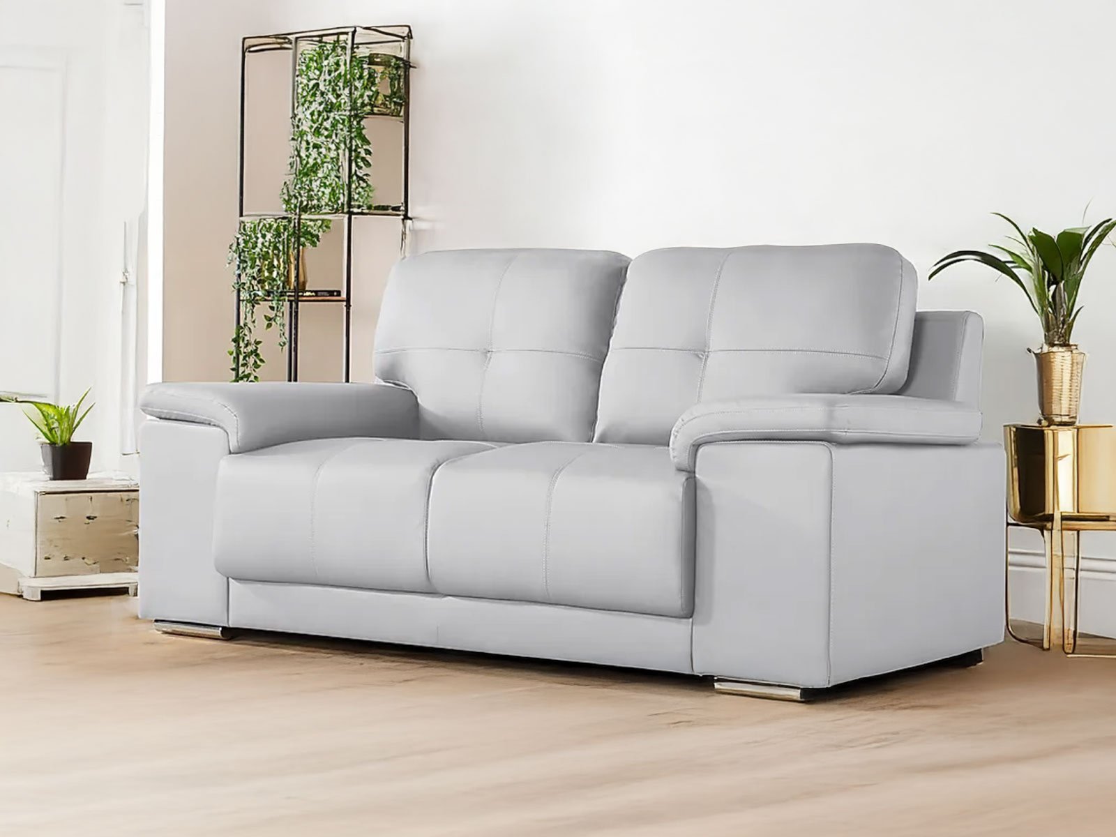Alexa 2 Seater Sofa In Light Grey Color