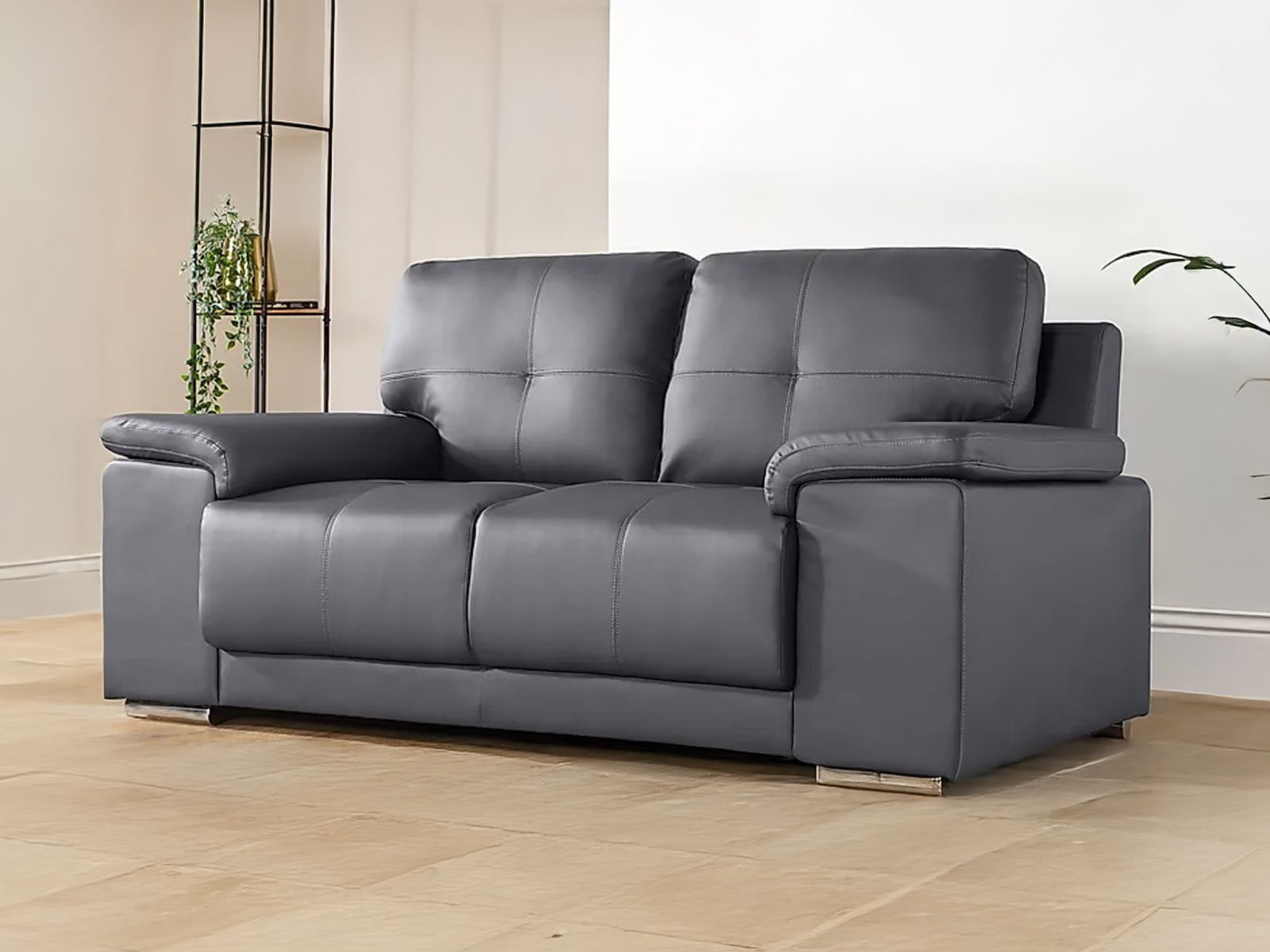 Alexa 2 Seater Sofa In  Grey Premium Color