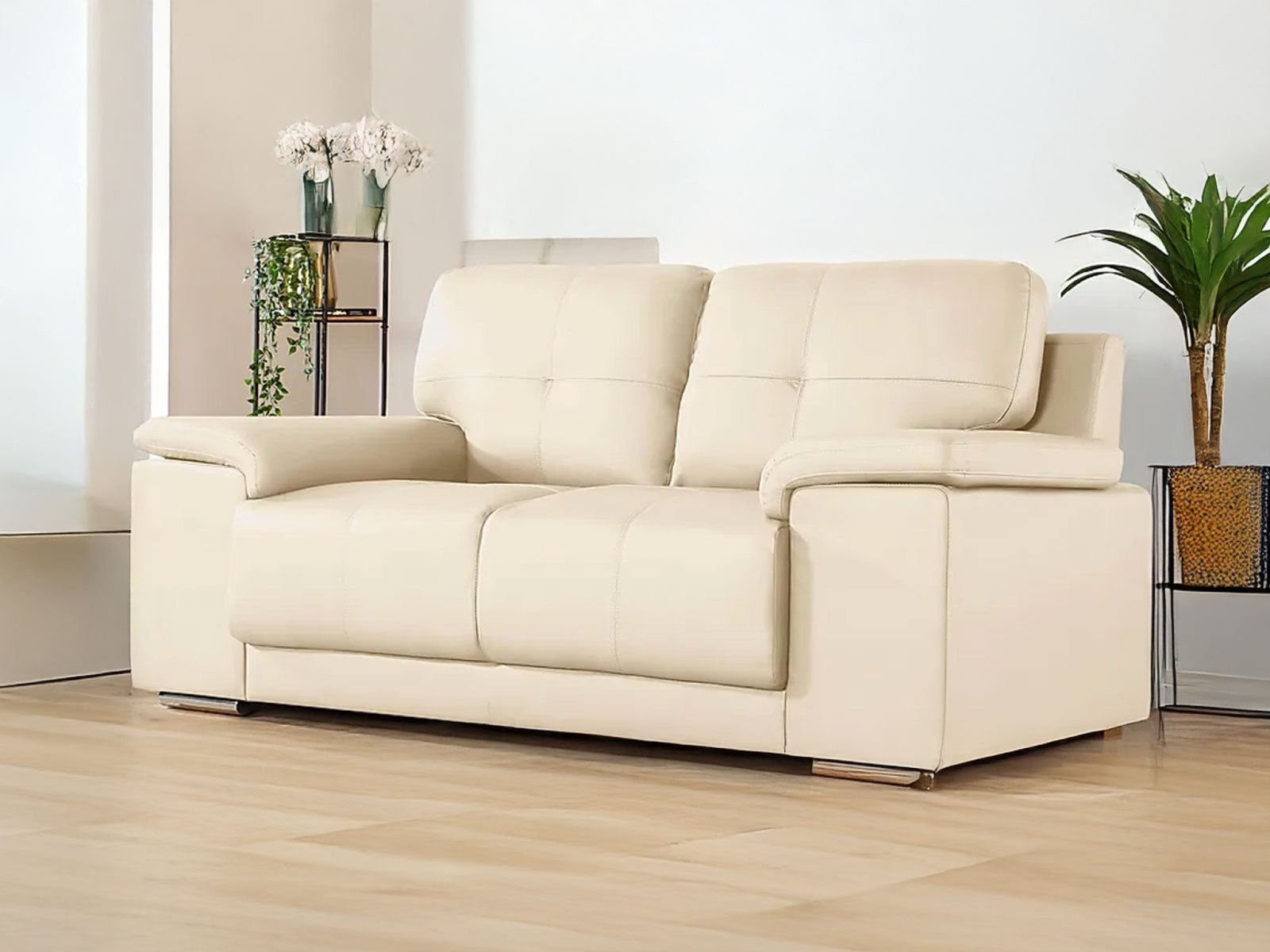  Alexa 2 Seater Sofa In Ivory Premium Color