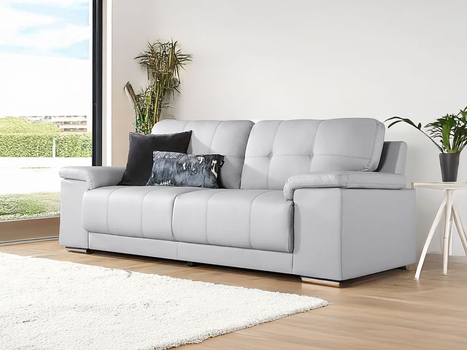 Alexa 3 Seater Sofa In Light Grey Color