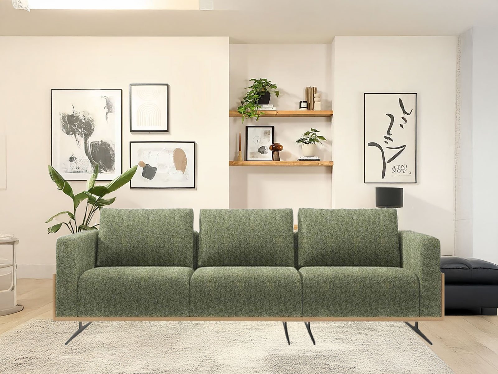 Krasto Six Seater Sofa In Green Color