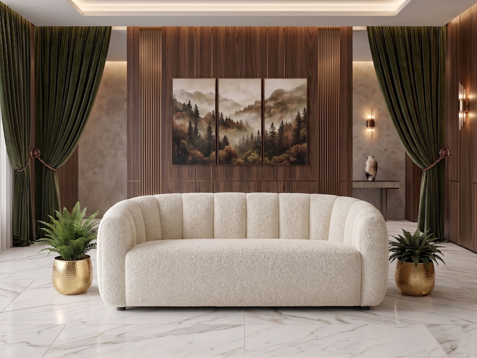 Alba 2 Seater Sofa In White Color