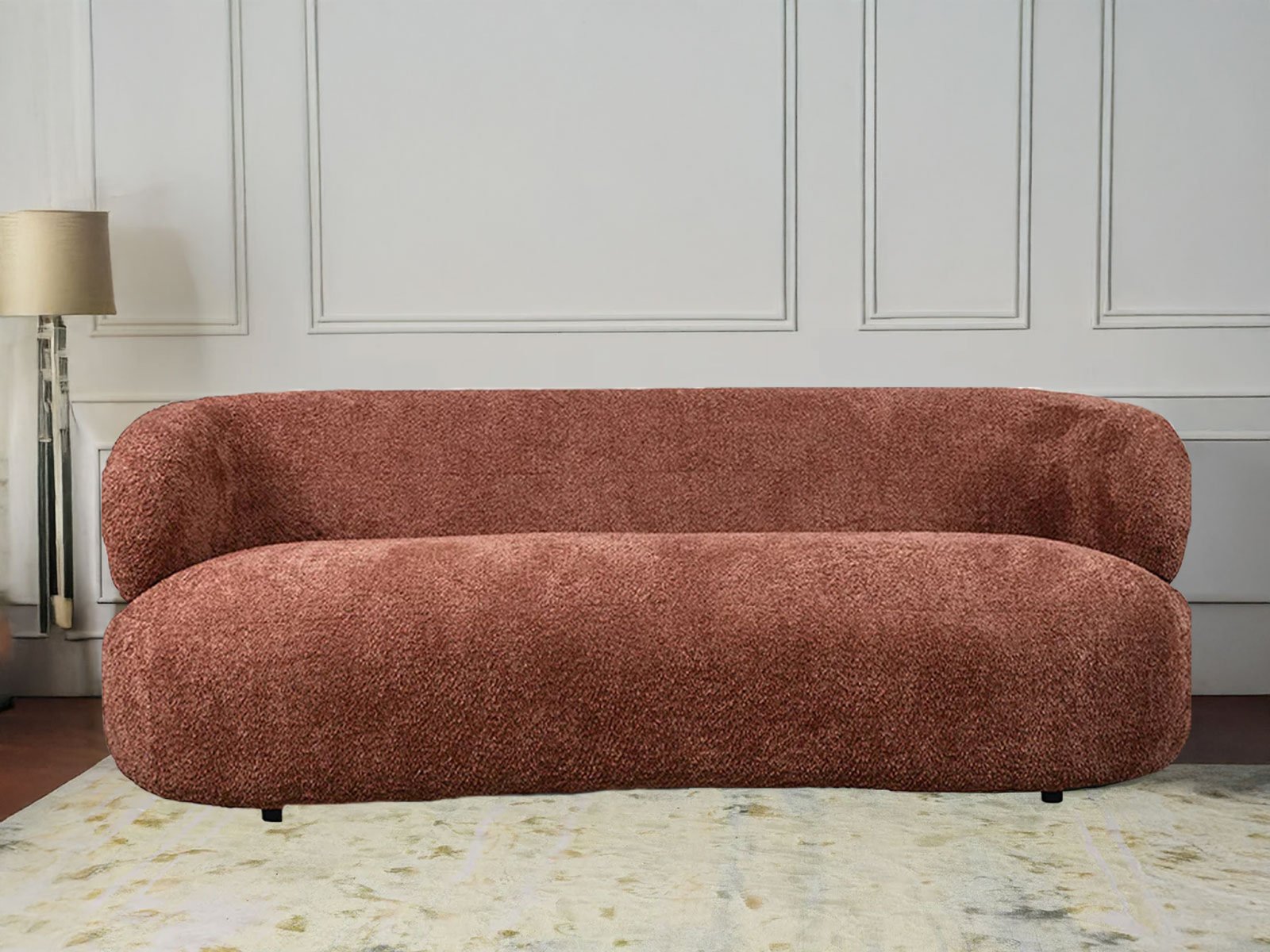 Nexus Three Seater Sofa In Terracotta Color