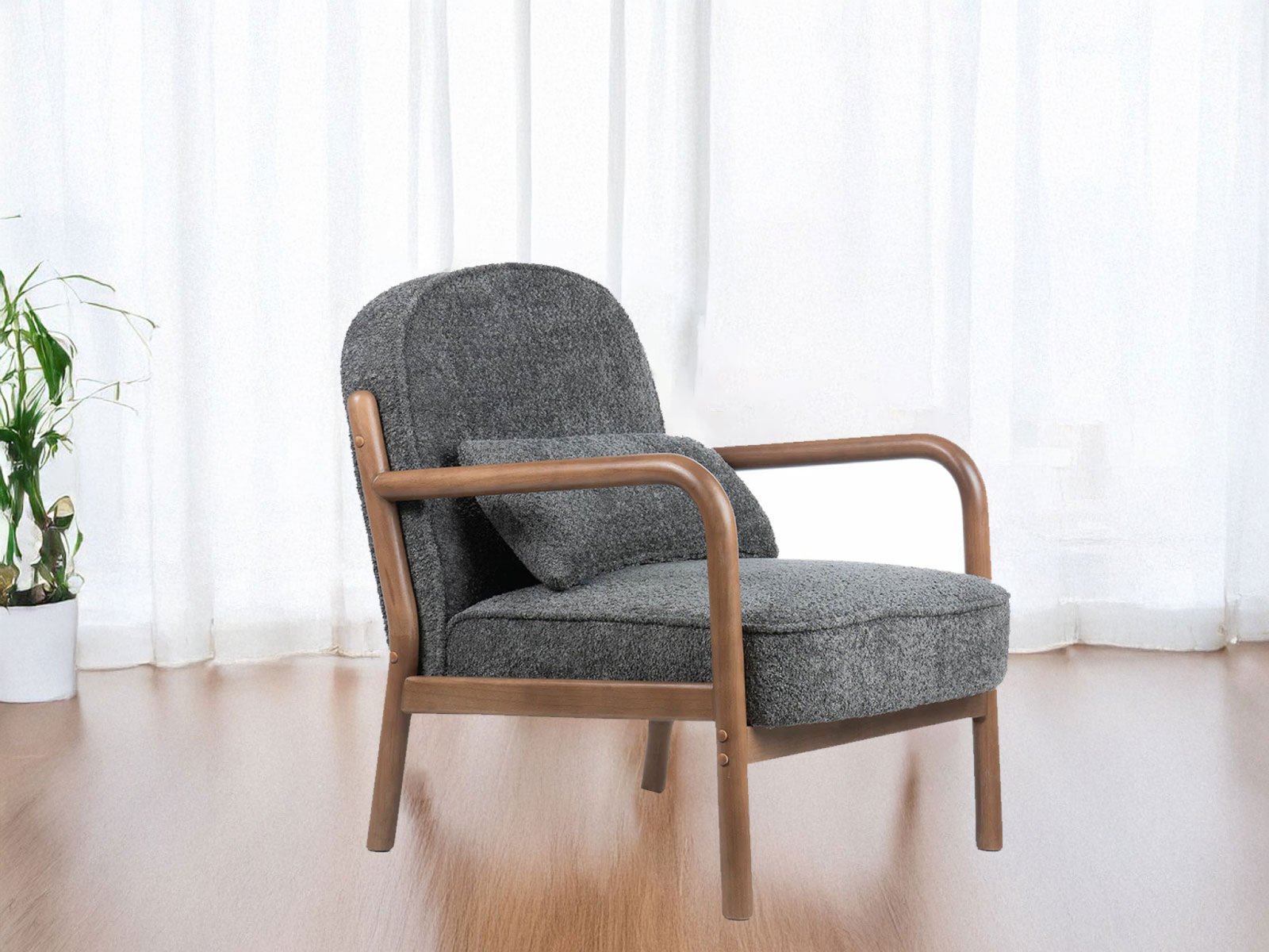 Lagoa Arm Chair In Olive Green Color