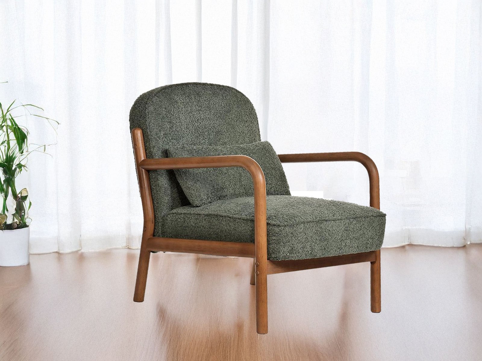 Lagoa Arm Chair In Green Color 