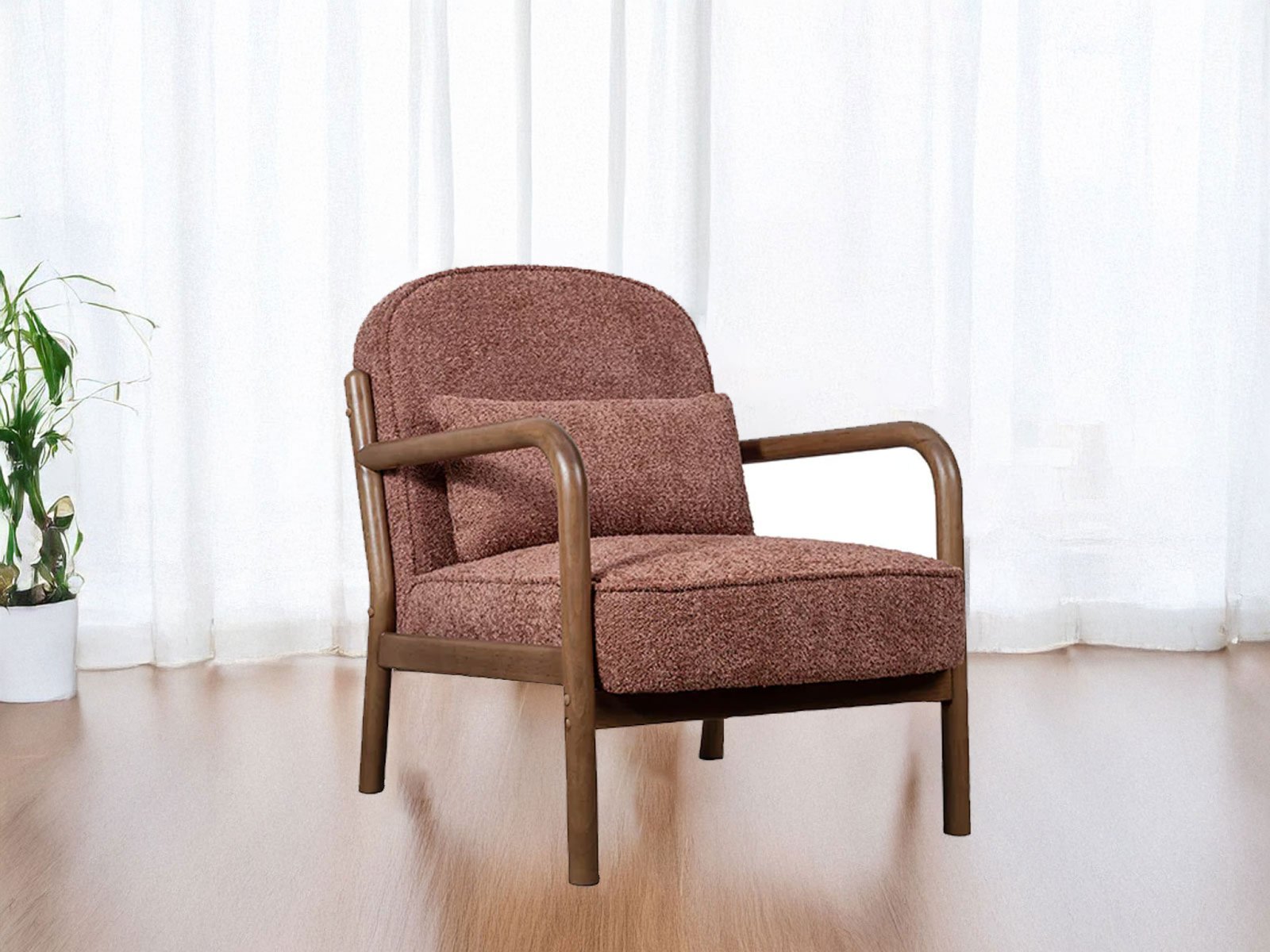 Lagoa Arm Chair In Brown Color