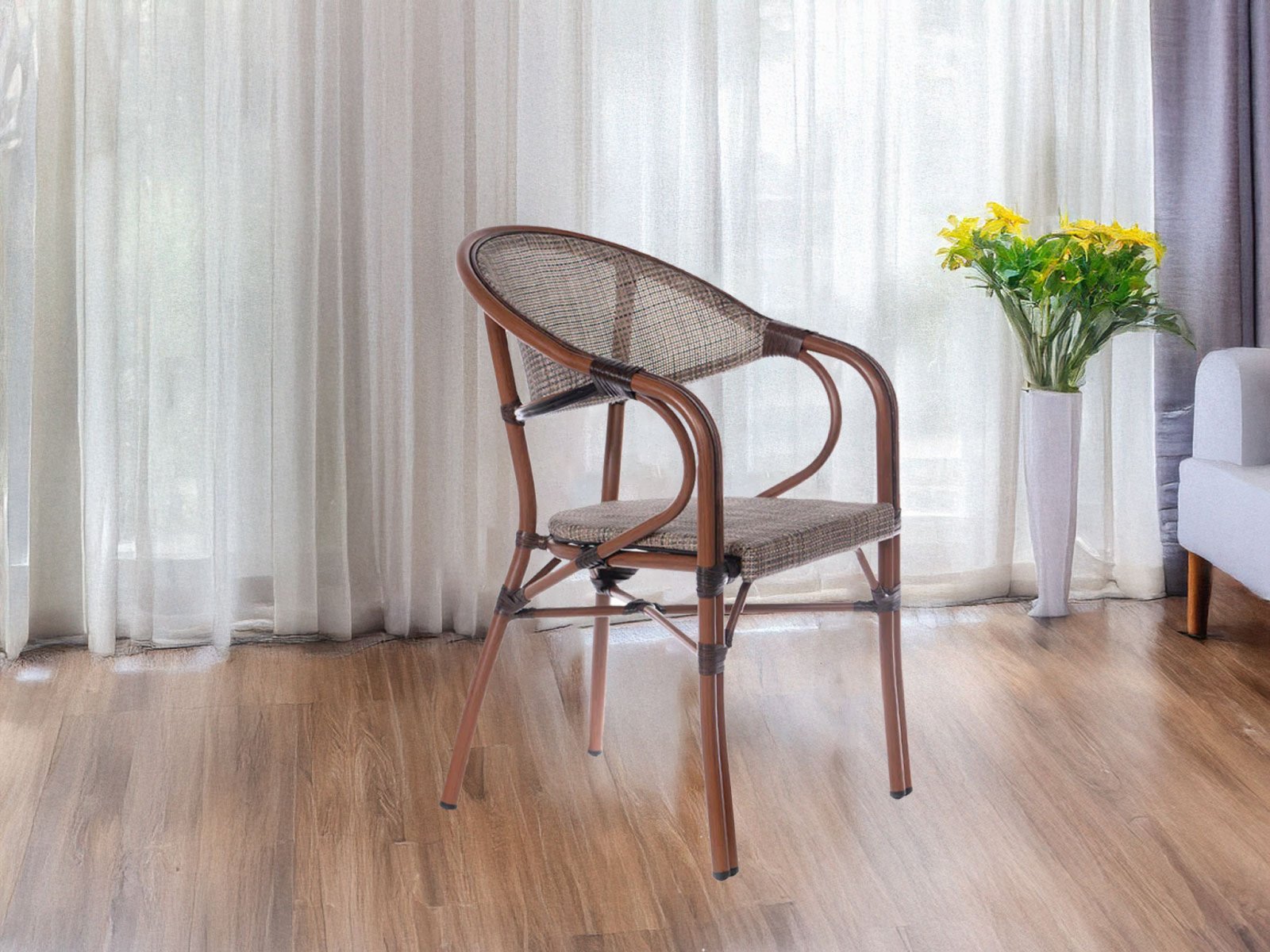 Java Arm Chair In Brown Color 
