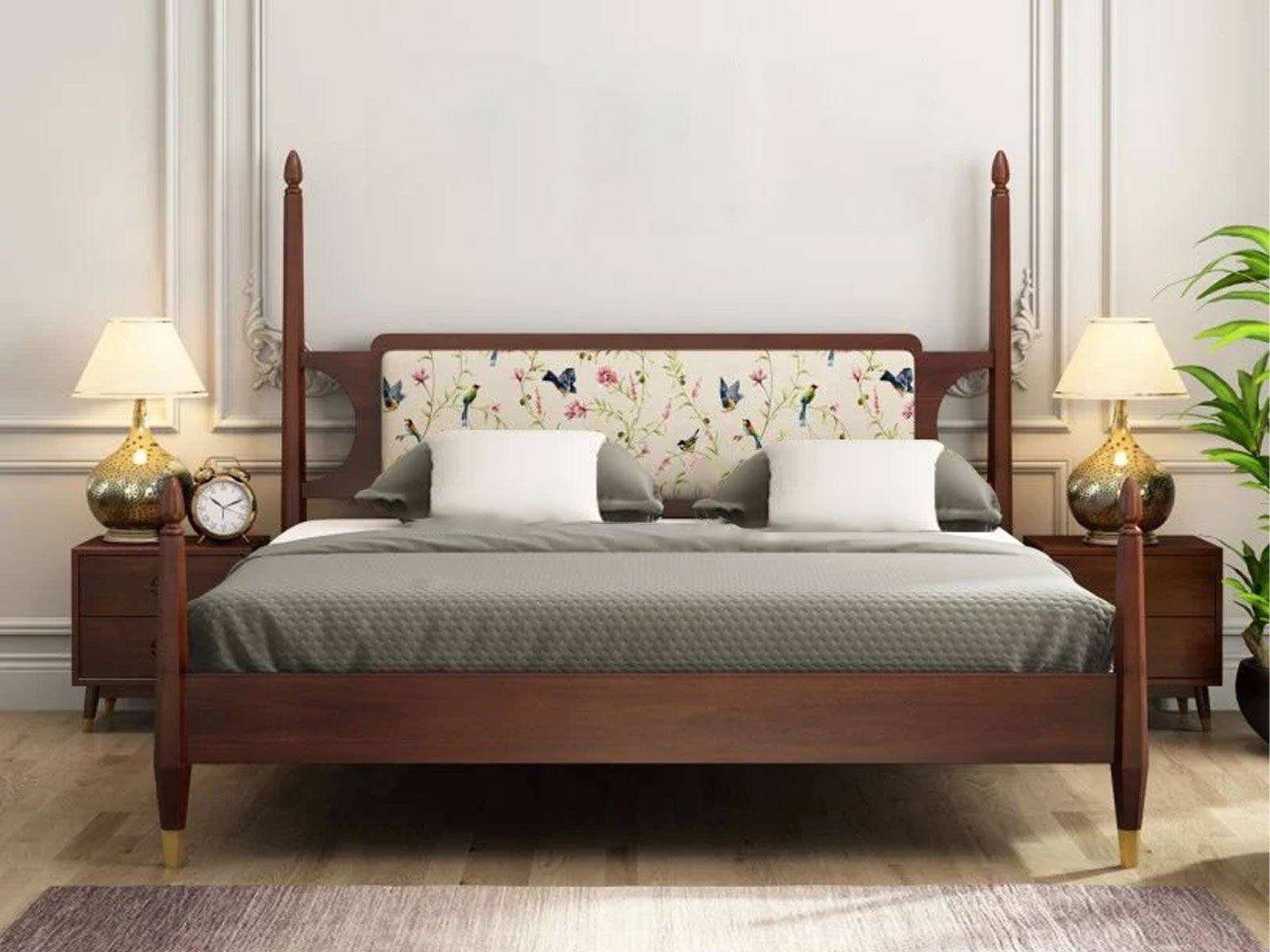 Bianca Poster Solid wood Sheesham Bed