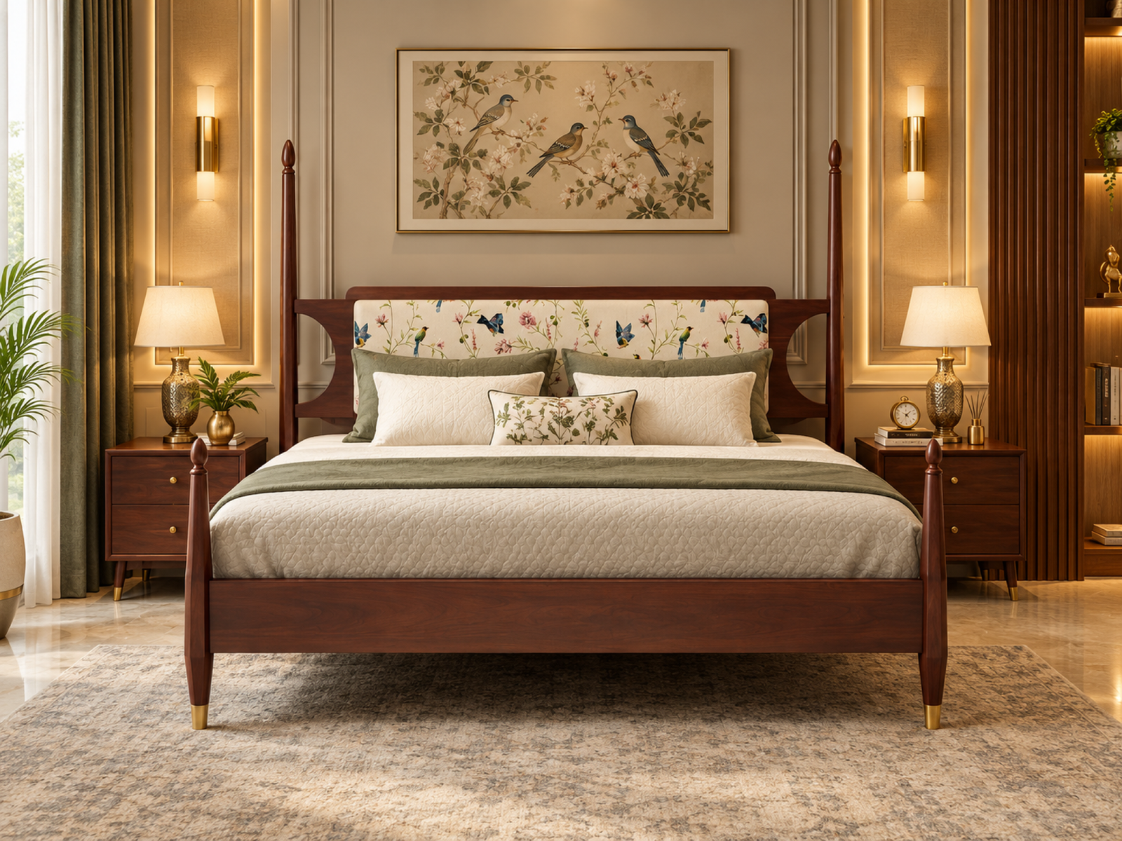 Bianca Poster Solid wood Sheesham Bed
