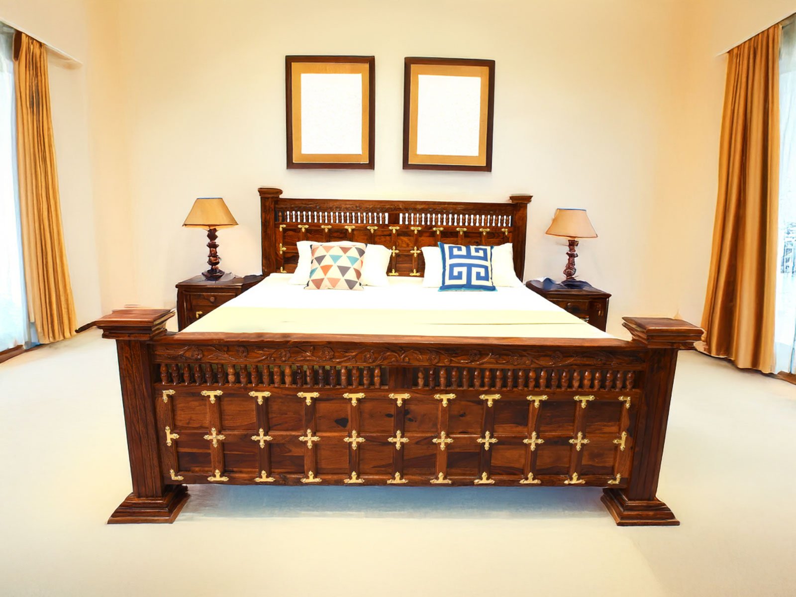 Maharaja Solid wood Sheesham Bed
