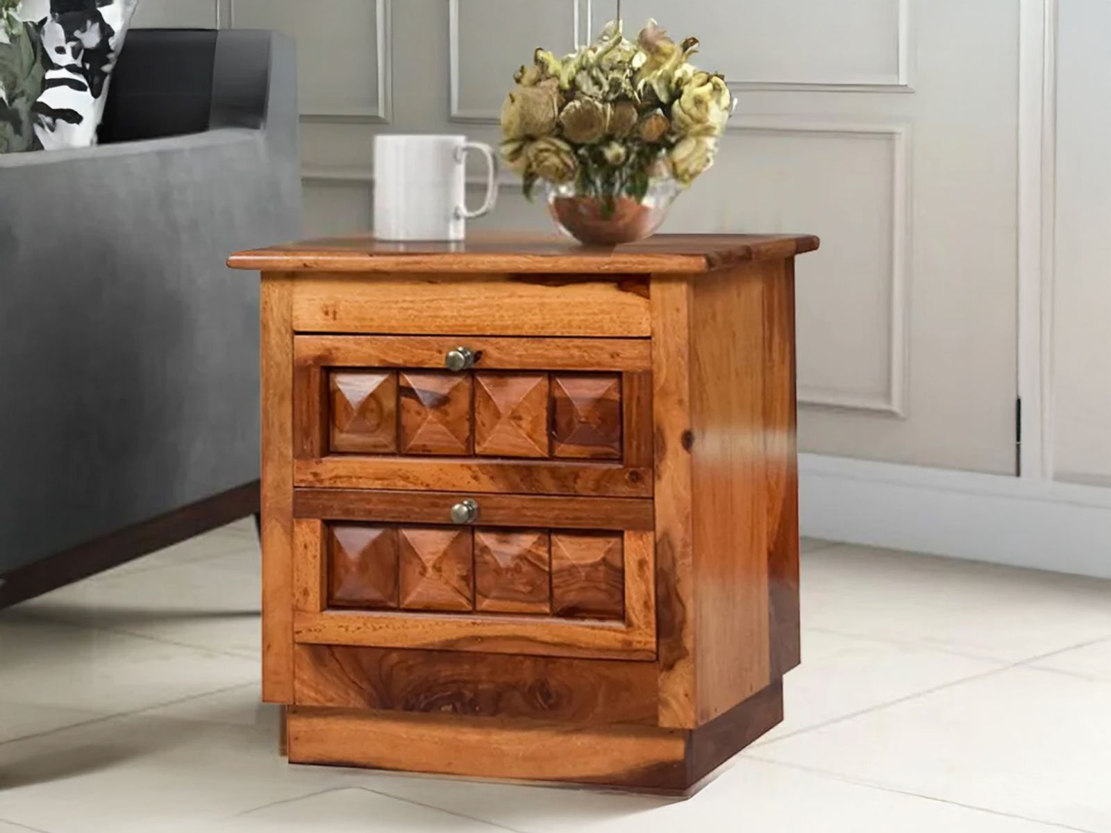 Diamond Side Table 2Dr