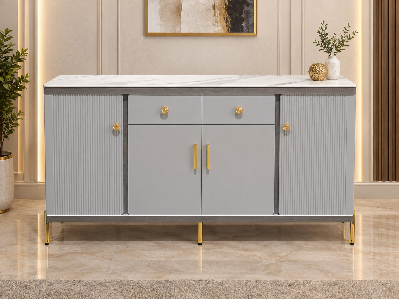 Sideboard In Light Beige