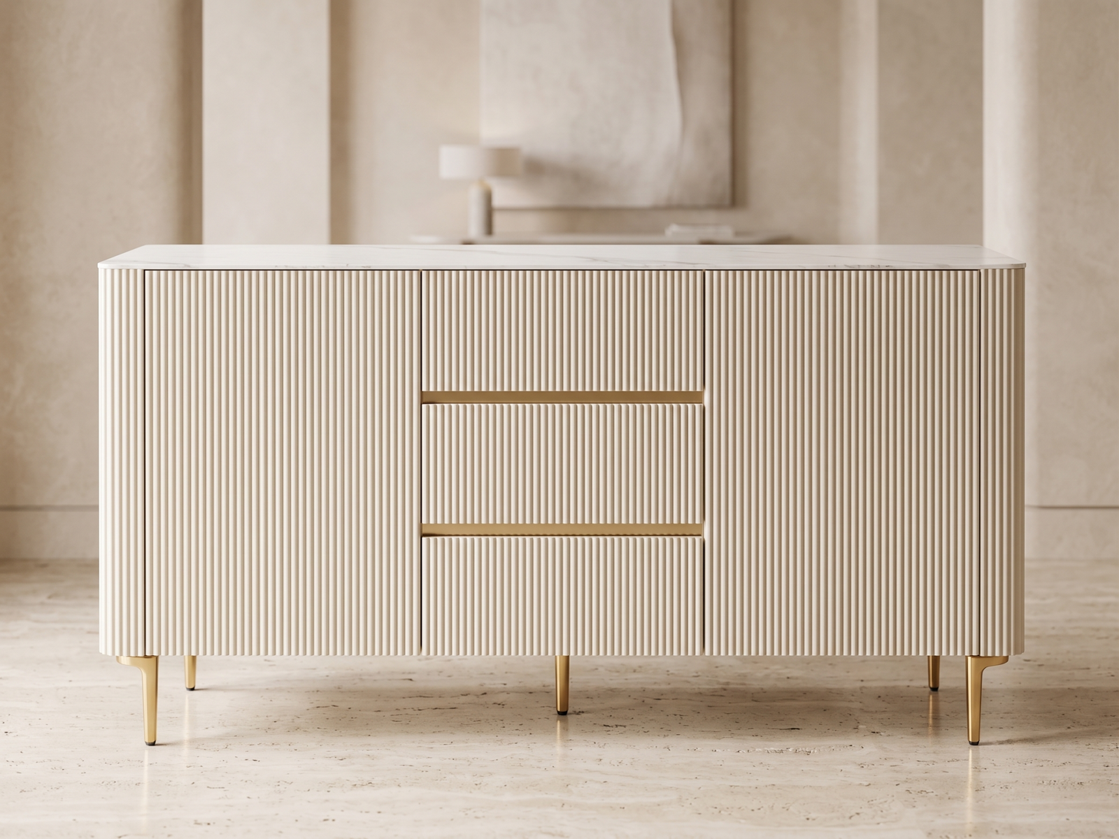 Sideboard In Beige Colour