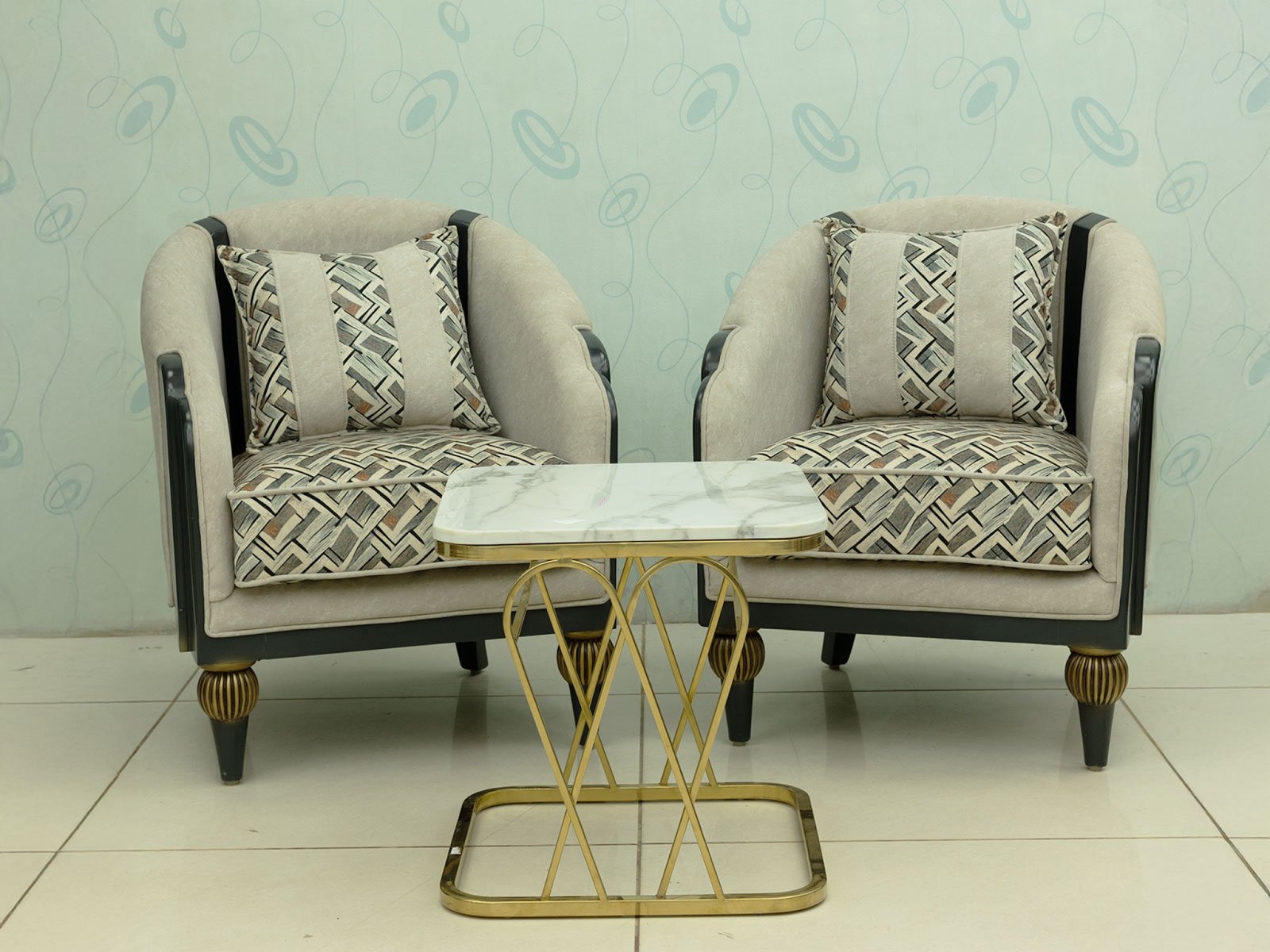Denver Chair in Dark Brown & Black Colour 
