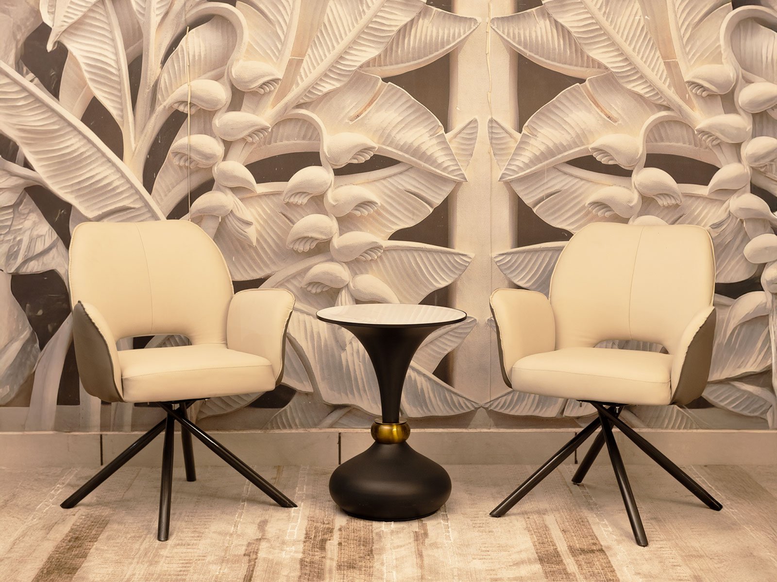 Relax Easy Chair In Cream &  Grey Colour