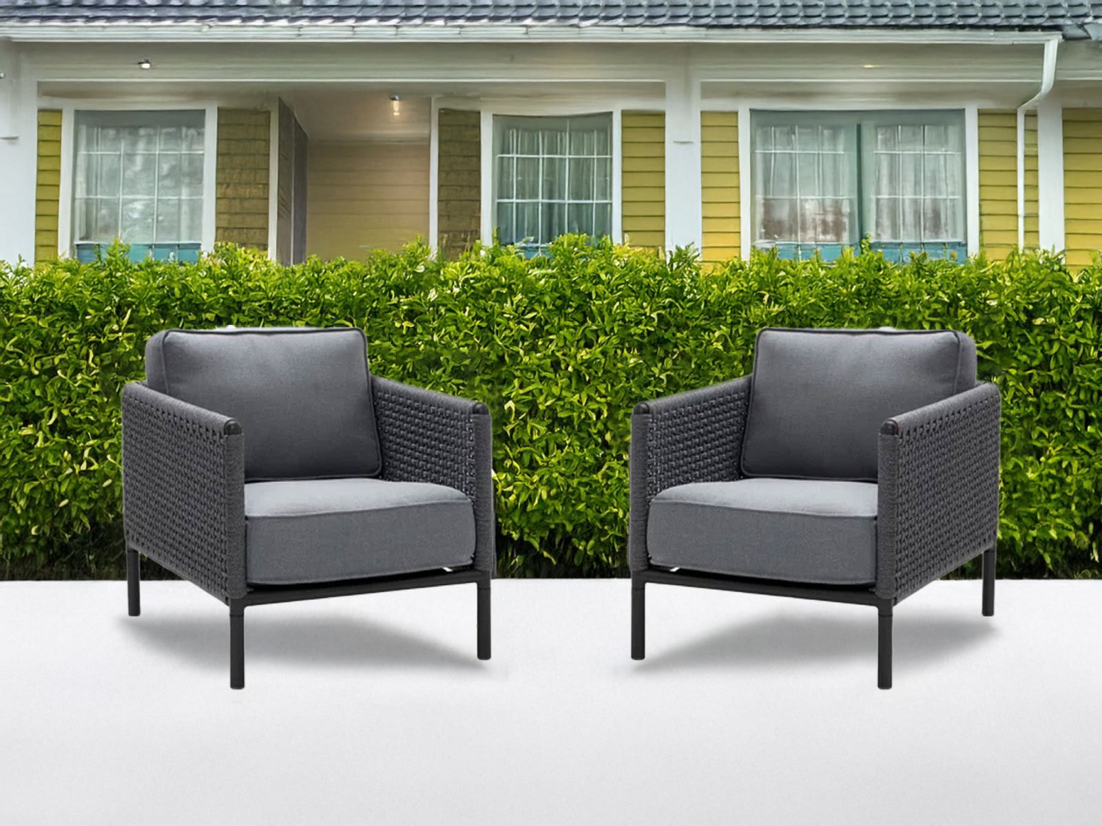 Crosley Outdoor 2 Chair In Grey Colour 
