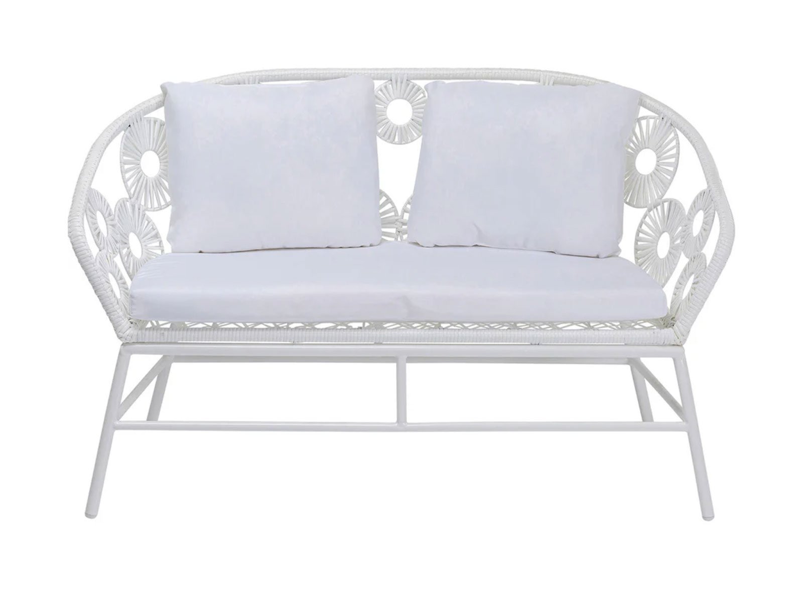 Veneto Outdoor Set 2 Seater 1 Seater & 1 Center Table set In White Colour