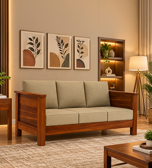 Marriott Wooden Sofa 3 Seater