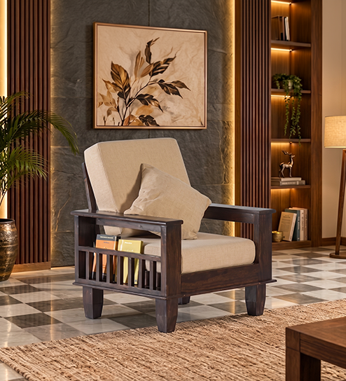 Solid Wood Jodhpur Sofa 1 seater