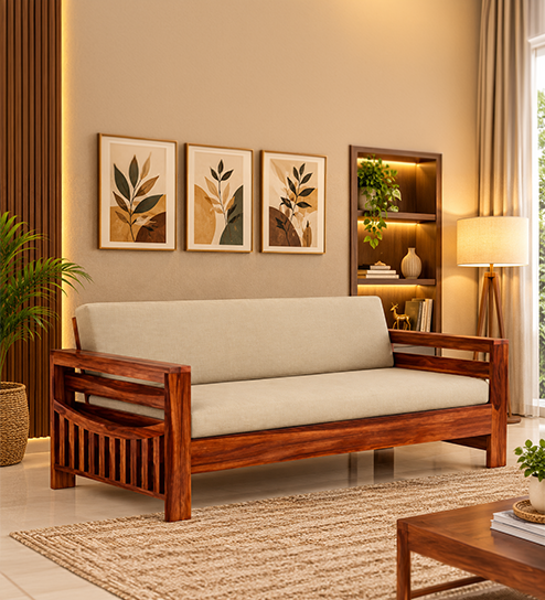 Agnes Solid wood Sofa 3 Seater