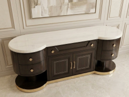 Curve Sideboard with Marble Top