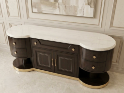 Curve Sideboard with Marble Top