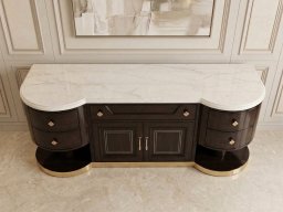 Curve Sideboard with Marble Top