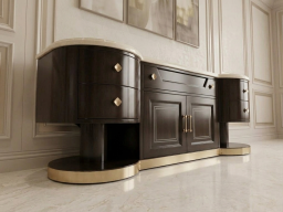 Curve Sideboard with Marble Top