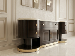 Curve Sideboard with Marble Top