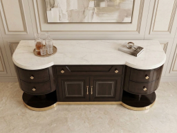 Curve Sideboard with Marble Top