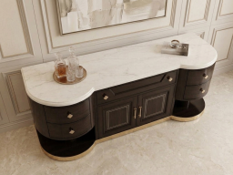 Curve Sideboard with Marble Top