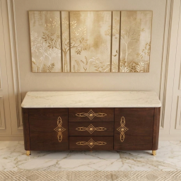 Iconic Sideboard With Marble Top