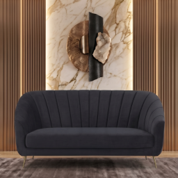 Monaco Sofa 3 Seater In Dark Grey Color