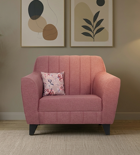 Agusto Sofa 1 Seater In Pink Color