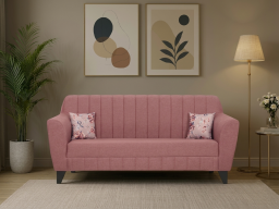 Agusto Sofa 3 Seater In Pink Color