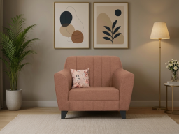 Agusto Sofa 1 Seater In Brown Color