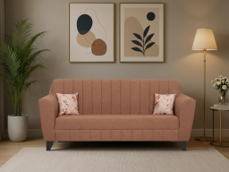 Agusto Sofa 3 Seater In Brown Color