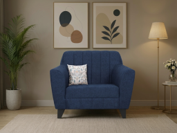 Agusto Sofa 1 Seater In Jeans Blue Color