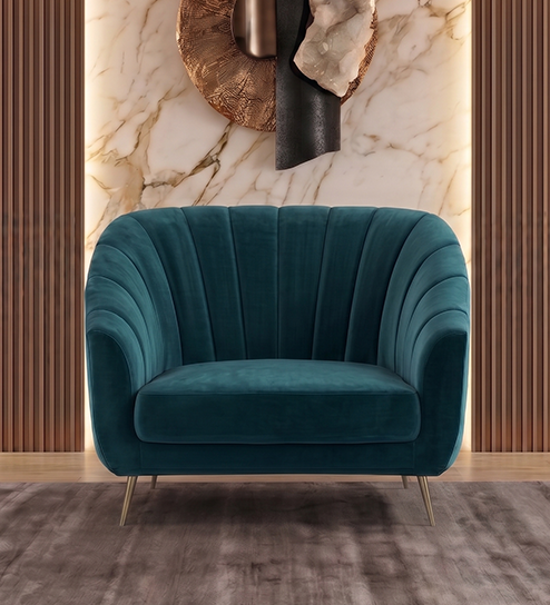 Monaco Sofa 1 Seater In Blue Color