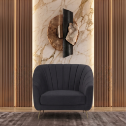 Monaco Sofa 1 Seater In Dark Grey Color